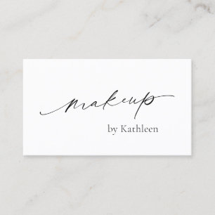 Simple Elegant Makeup Artist Modern Business Card