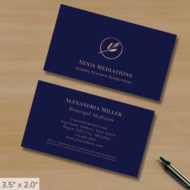 Simple Elegant Mediation Business Card (Creator Uploaded)