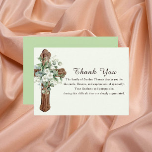 Simple Elegant Memorial Bereavement Cross Card