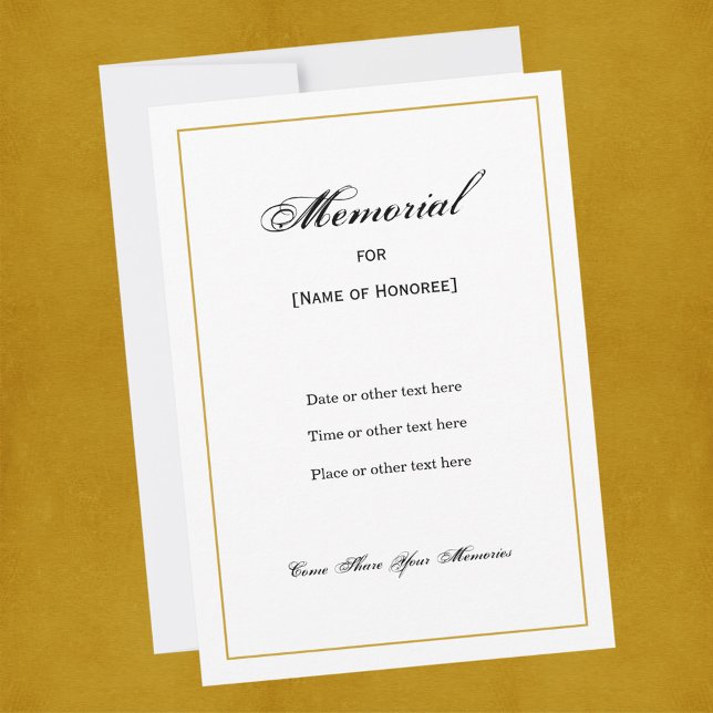 Simple Elegant Memorial Invitation (Creator Uploaded)