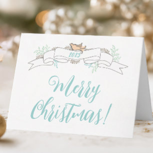 Simple Elegant Merry Christmas Holiday Card