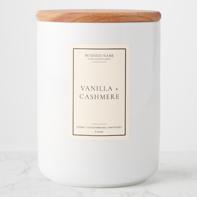 Simple Elegant Minimal Candle Label (Front)