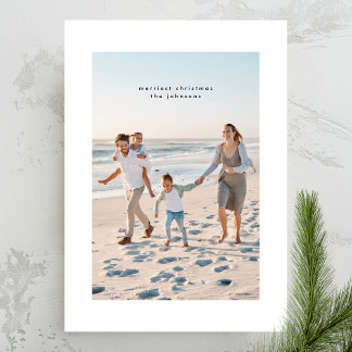 Simple Elegant Minimal Christmas Photo Holiday Card