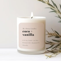 Simple Elegant Minimal Dusky Blush Candle Label