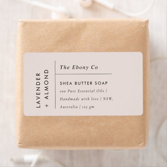 Simple Elegant Minimal Dusky Blush Soap Label (Insitu)