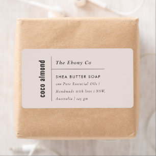 Simple Elegant Minimal Dusky Blush Soap Label