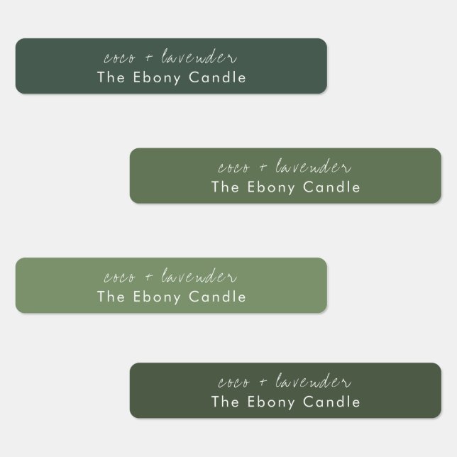Simple Elegant Minimal Dusky Green Candle Label (Group)