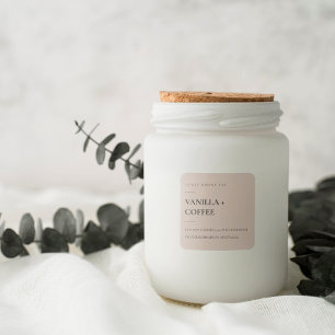 SIMPLE ELEGANT MINIMAL MODERN DUSKY PEACH BLUSH  SQUARE STICKER