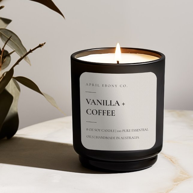 SIMPLE ELEGANT MINIMAL MODERN DUSKY WHITE SQUARE STICKER (Creator Uploaded)