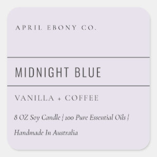 SIMPLE ELEGANT MINIMAL MODERN LAVENDER MAUVE SQUARE STICKER