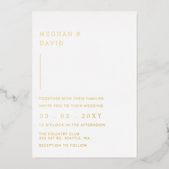 Simple Elegant Minimal Modern Wedding (Front)