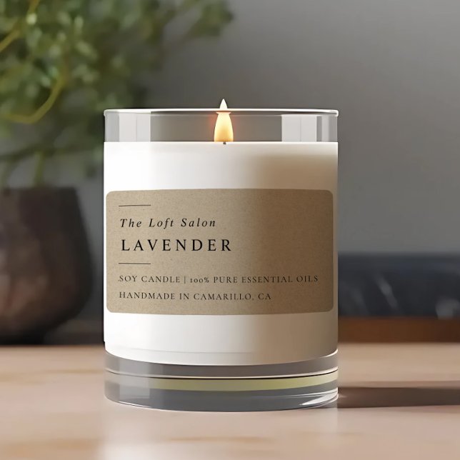 Simple Elegant Minimal Rustic Craft Candle Label (Creator Uploaded)