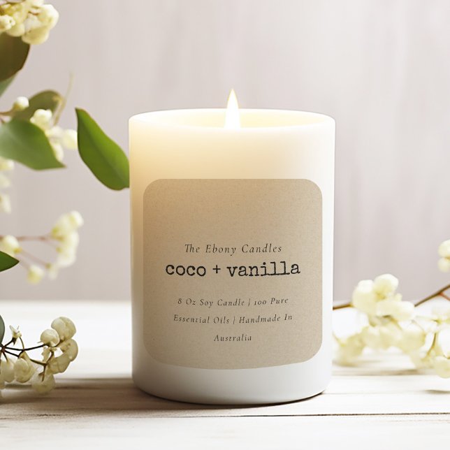 Simple Elegant Minimal Rustic Kraft Candle Label (Creator Uploaded)
