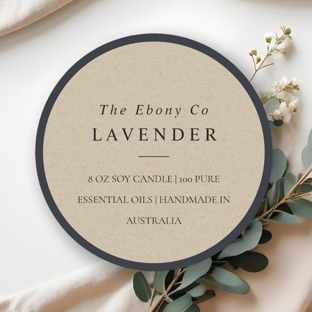 Simple Elegant Minimal Rustic Kraft Candle Label (Creator Uploaded)
