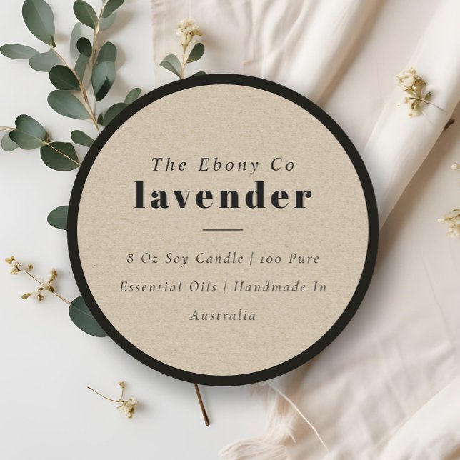 Simple Elegant Minimal Rustic Kraft Candle Label (Creator Uploaded)