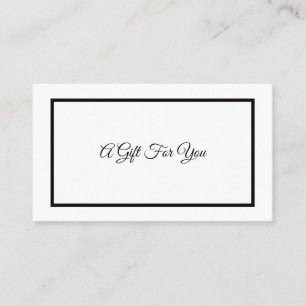Simple Elegant Minimal Script Gift Certificate