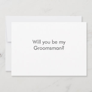 Simple elegant minimal will you be my Groomsman Invitation