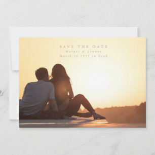 Simple Elegant Minimalism Blush Pink Photo Save The Date