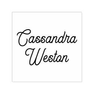Simple Elegant Minimalist #7XL Script Name Only Self-inking Stamp