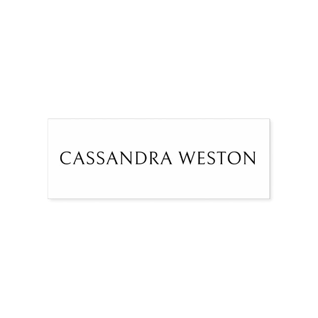 Simple Elegant Minimalist #82 Name Only Self-inking Stamp (Design)