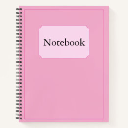 Simple Elegant Minimalist Baby Pink Chic Spiral  Notebook