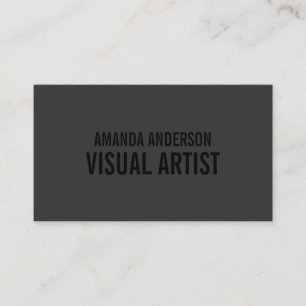 Simple Elegant Minimalist Black Business Card