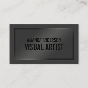 Simple Elegant Minimalist Black Business Card