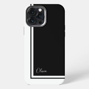 Simple Elegant Minimalist Colour Block with Name iPhone 13 Pro Max Case