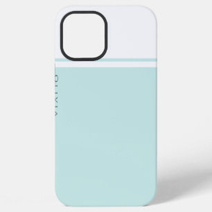 Simple Elegant Minimalist Colour Block with Name iPhone 12 Pro Max Case