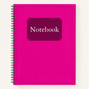 Simple Elegant Minimalist Hot Pink Chic Spiral Notebook