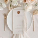 Simple Elegant Minimalist Ivory Wedding Menu  Invitation<br><div class="desc">Design features an handwritten font and modern minimalist design. Designed to coordinate with for the «Natural Glam» Wedding Invitation Collection. To change details, click «Personalise». To move the text or change the size, font, or colour, click «Click to customise further» It. View the collection link on this page to see...</div>