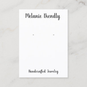 Simple Elegant Minimalist Jewellery Earring Displa Business Card