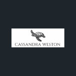 Simple Elegant Minimalist Name, Sea Turtle #4-7 Self-inking Stamp<br><div class="desc">Simple Elegant Minimalist Name,  Sea Turtle Design,  perfect for the top or bottom of stationery and note cards,  envelopes ==========</div>