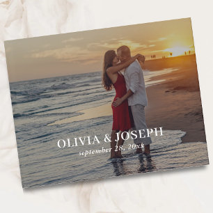 Simple Elegant Minimalist Photo Wedding Guest Book