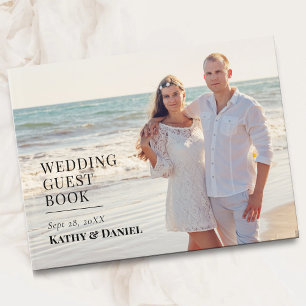 Simple Elegant Minimalist Photo Wedding Guest Book