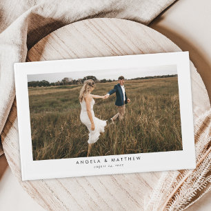 Simple Elegant Minimalist Photo Wedding Guest Book