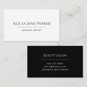 Simple elegant minimalist professional black white business card
