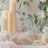 Simple Elegant Minimalist Transparent Wedding