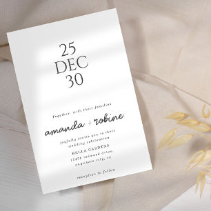 Simple Elegant Minimalist Wedding Invitation