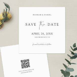 Simple Elegant Minimalist Wedding Save The Date