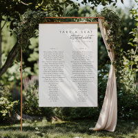 Simple Elegant Minimalist Wedding Seating Chart