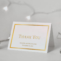 Simple Elegant Minimalist Wedding Thank You