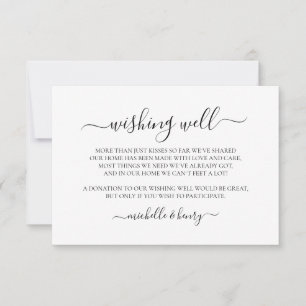 Simple Elegant Minimalist Wishing Well Card