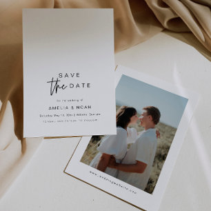 Simple Elegant Modern Calligraphy Save The Date Invitation