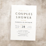 Simple Elegant Modern Classy Luxury Couples Shower Invitation<br><div class="desc">Modern classy couples shower invitation features stylish script and typography with your party details in sophisticated gold,  black and white,  simple and elegant,  great for minimalist formal wedding,  traditional classic wedding,  modern luxury wedding.  
See all the matching pieces in collection below.</div>