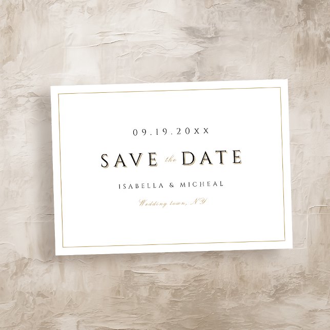 Simple Elegant Modern Classy Luxury Save The Date (Simple Elegant Modern Classy Luxury Save The Date)