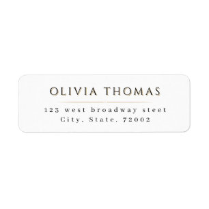 Simple Elegant Modern Classy Return Address Label
