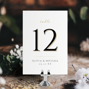Simple Elegant Modern Classy Wedding table number