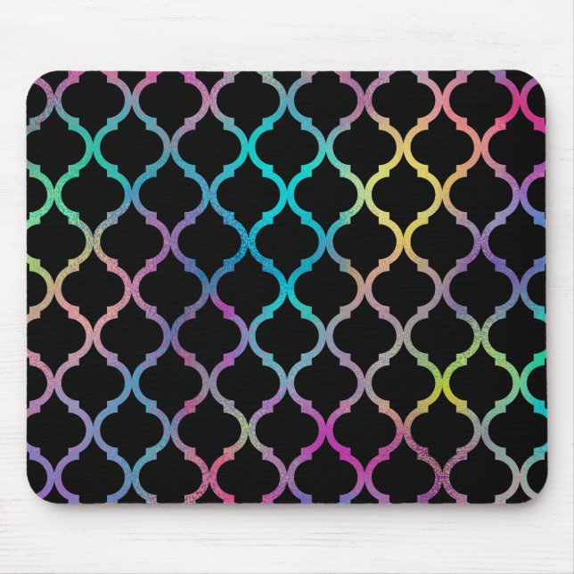 Simple Elegant Modern Colourful Moroccan Pattern | Mouse Pad (Front)