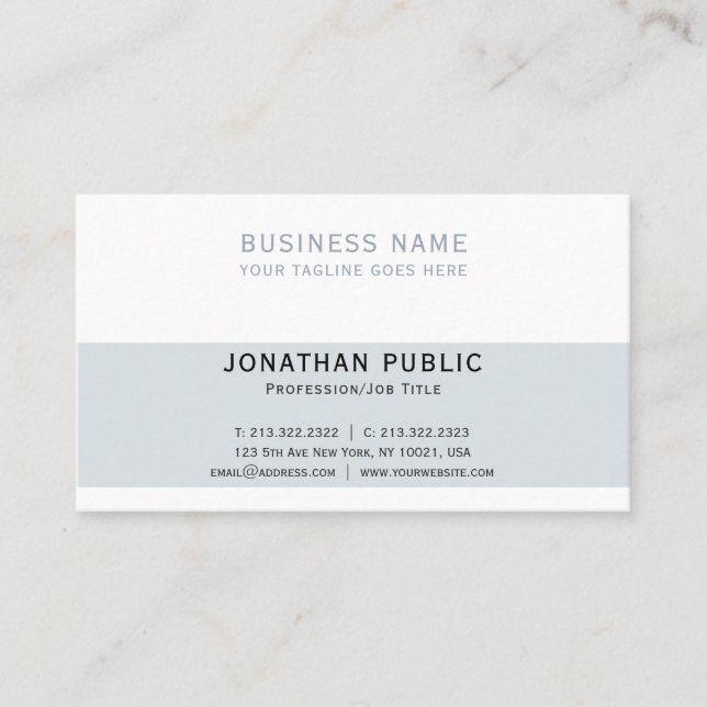 Simple Elegant Modern Corporate Professional Business Card (Front)